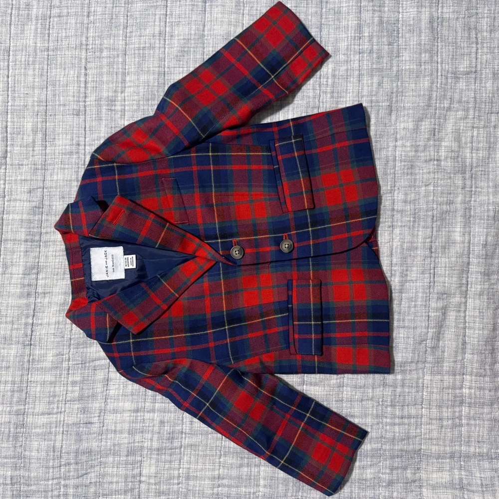 Janie and Jack Tartan Blazer